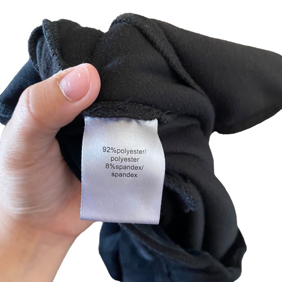 Pam & Gela Black Velvet Metallic Striped Track Pants With Slide Slits SZ S - Picture 13 of 13